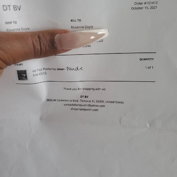 Sold**Shane Justin Platform Boots Nude - Picture 6 of 7